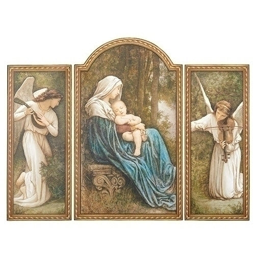 20” Madonna and Child Triptych Wall Decor