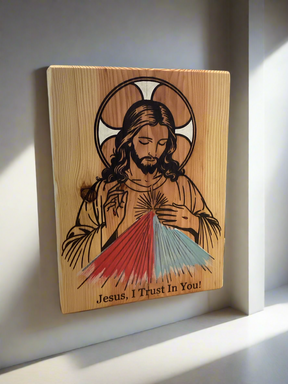 Rustic Divine Mercy Icon