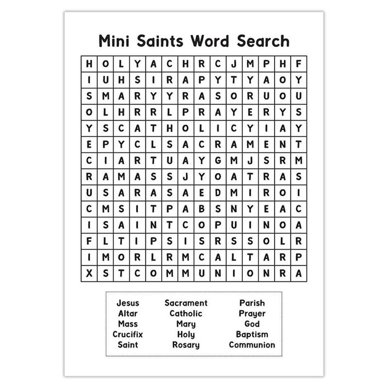 Mini Saints Activity Book