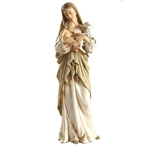 12” Madonna & Child with Lamb Statue