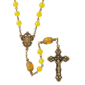 San Gimignano rosary, Lavender and Topaz