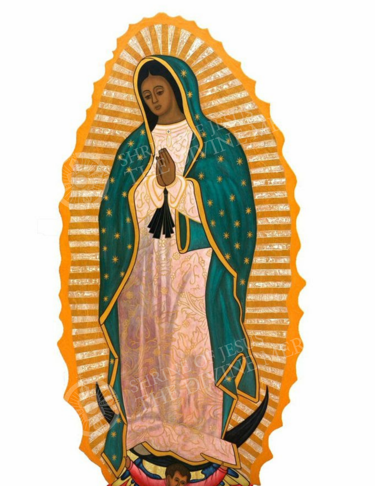 Icon: Our Lady of Guadalupe/Crombie 6” x 9”