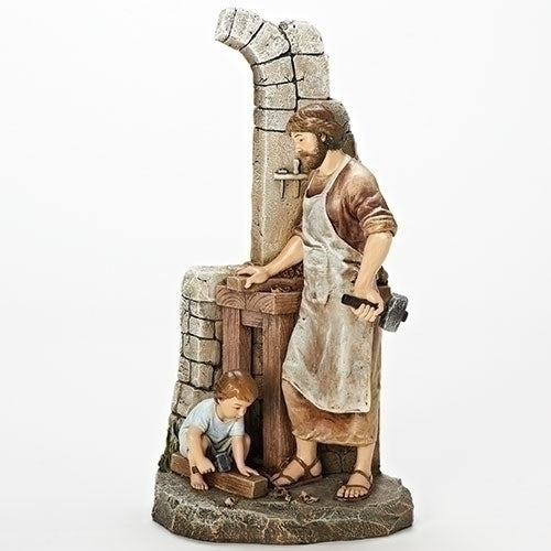 12.75” Carpenter’s Apprentice Statue (St. Joseph and Jesus)